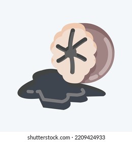 Icon Nutmeg. suitable for Nuts symbol. flat style. simple design editable. design template vector. simple illustration