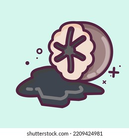 Nuez de iconos. adecuado para el símbolo Nuts. Estilo MBE. diseño simple editable. vector de plantilla de diseño. ilustración simple
