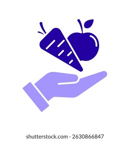 Icon a nutrition, isolated against a clean background.