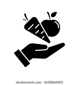 Icon a nutrition, isolated against a clean background.