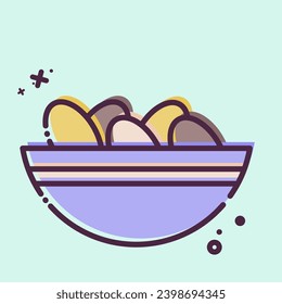 Icon Nuts. related to Ramadan symbol. MBE style. simple design editable. simple illustration