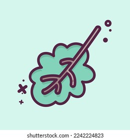 Icon Oak Leaf. related to Flora symbol. MBE style. simple illustration. plant. Oak. leaf. rose