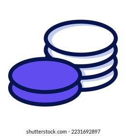 Icon object coins Illustration for web, app