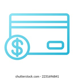 Icon object credit card Illustration for web, app