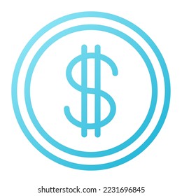 Symbol-Objekt Dollar-Illustration für Web, App