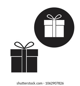 icon and object - gift box  vector illustration isolated on white background

