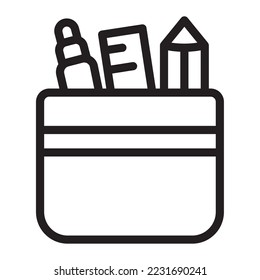 Icon object Pencil Box Illustration for web, app