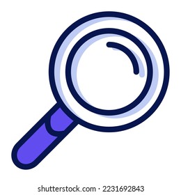 Icon-Objekt-Recherche-Illustration für Web, App