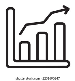 Icon object Up Statistic Illustration for web, app
