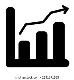 Objeto de icono Up Statistics Illustration para web, aplicación