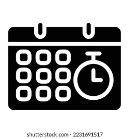 Ilustración de administración de tiempo de objeto de icono para web, aplicación