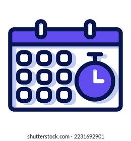Ilustración de administración de tiempo de objeto de icono para web, aplicación
