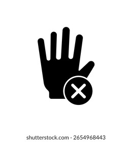 Icono de una objeción, aislado en un fondo limpio.
