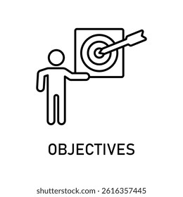 Icon a objectives, isolated against a clean background.