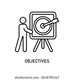 Icon a objectives, isolated against a clean background.
