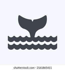 Icon Oceans. suitable for Community symbol. glyph style. simple design editable. design template vector. simple symbol illustration