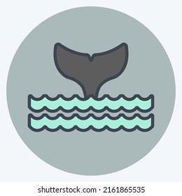 Icon Oceans. suitable for Community symbol. color mate style. simple design editable. design template vector. simple symbol illustration