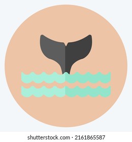 Icon Oceans. suitable for Community symbol. flat style. simple design editable. design template vector. simple symbol illustration