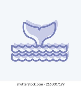 Icon Oceans. suitable for Community symbol. two tone style. simple design editable. design template vector. simple symbol illustration