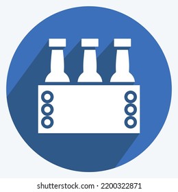 Icon Octoberfest. suitable for education symbol. long shadow style. simple design editable. design template vector. simple illustration