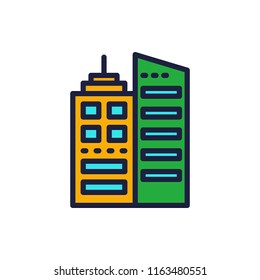 icon office building town