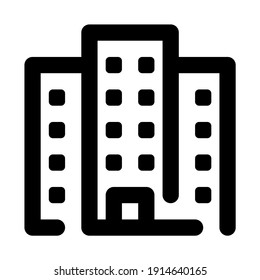 icon office building using line style