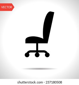 icon of office chair. Office flat vector icon
