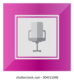 Icon of office chair, front view
