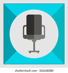 Icon of office chair, front view