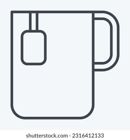 Icon Office Tea. related to Tea symbol. line style. simple design editable. simple illustration. green tea