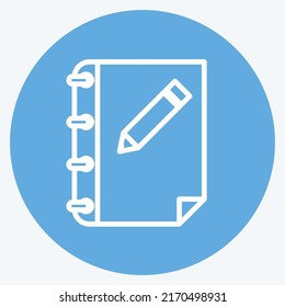 Icon Official Document. suitable for Wedding symbol. blue eyes style. simple design editable. design template vector. simple symbol illustration