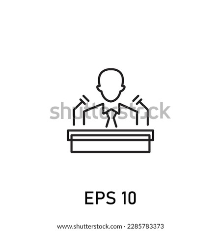 icon an official speaker eps 10