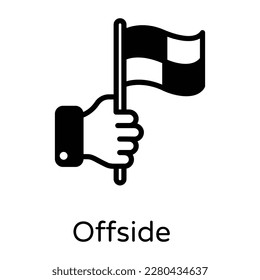 An icon of offside solid design 