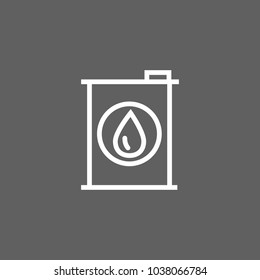 Icon of oil barrel. Fuel, drop, tank. Car service concept. Can be used for topics like automobile, car accessory, technical support.
