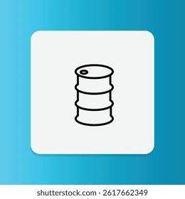 Icon of an oil barrel, representing petroleum storage and fuel in industrial environments.