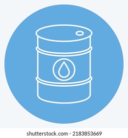 Icon Oil Barrel. suitable for education symbol. blue eyes style. simple design editable. design template vector. simple illustration