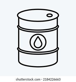 Icon Oil Barrel. suitable for education symbol. line style. simple design editable. design template vector. simple illustration