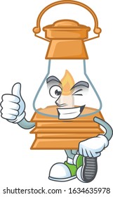 An icon of oil lamp making Thumbs up gesture