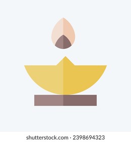 Icon Oil Lamp. related to Ramadan symbol. flat style. simple design editable. simple illustration