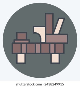 Icon Oil. related to Qatar symbol. color mate style. simple design illustration.