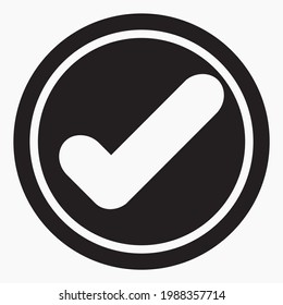 Icon ok. Confirmation of action. Checkbox. Choice. Vector icon.
