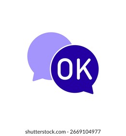Icono de un ok, aislado contra un fondo limpio.