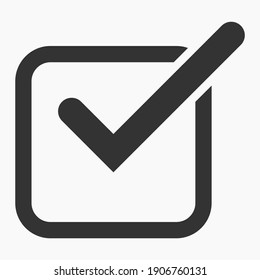 Icon ok.  Okay icon. Confirmation of action. Checkbox. Choice. Vector icon.