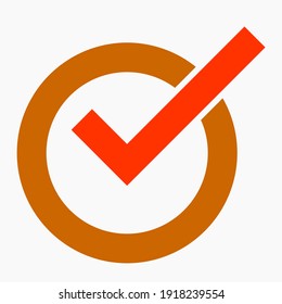 Icon ok.  Okay icon. Confirmation of action. Checkbox. Choice. Vector icon.