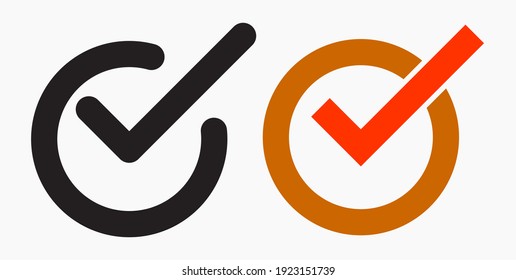 Icon ok. Okay icon. Confirmation of action. Checkbox. Choice. Vector icon.