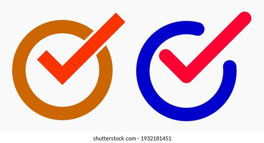 Icon ok. Okay icon. Confirmation of action. Checkbox. Choice. Vector icon.