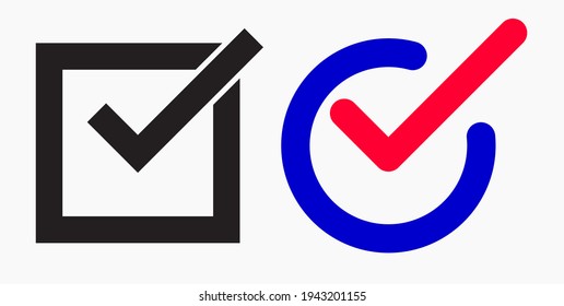 Icon ok. Okay icon. Confirmation of action. Checkbox. Choice. Vector icon.