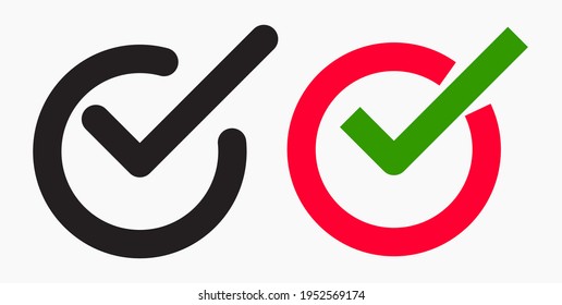 Icon ok. Okay icon. Confirmation of action. Checkbox. Choice. Vector icon.