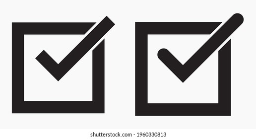 Icon ok. Okay icon. Confirmation of action. Checkbox. Choice. Vector icon.