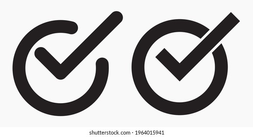 Icon ok. Okay icon. Confirmation of action. Checkbox. Choice. Vector icon.